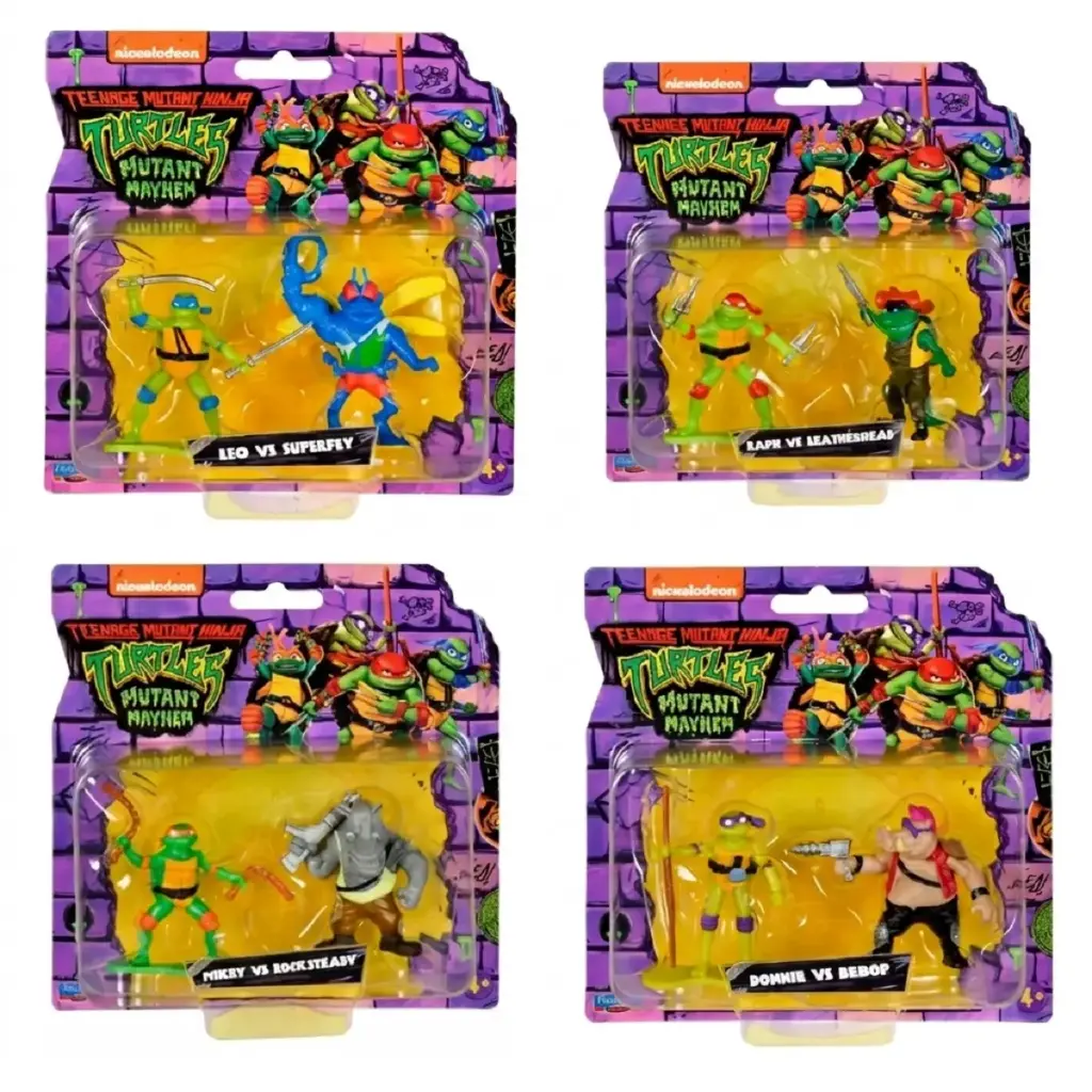 Tortugas Ninja Movie Mini Figura X 2 