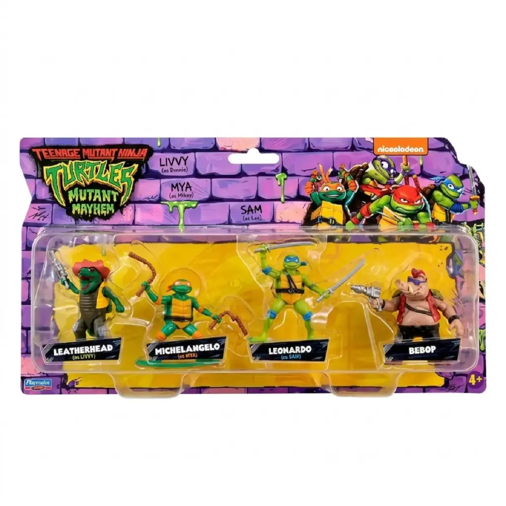 Tortugas Ninja Movie Mini Figura X 4 
