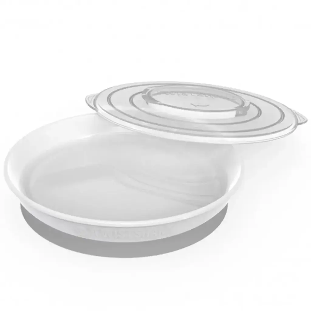 Twistshake Plate 6+M White 