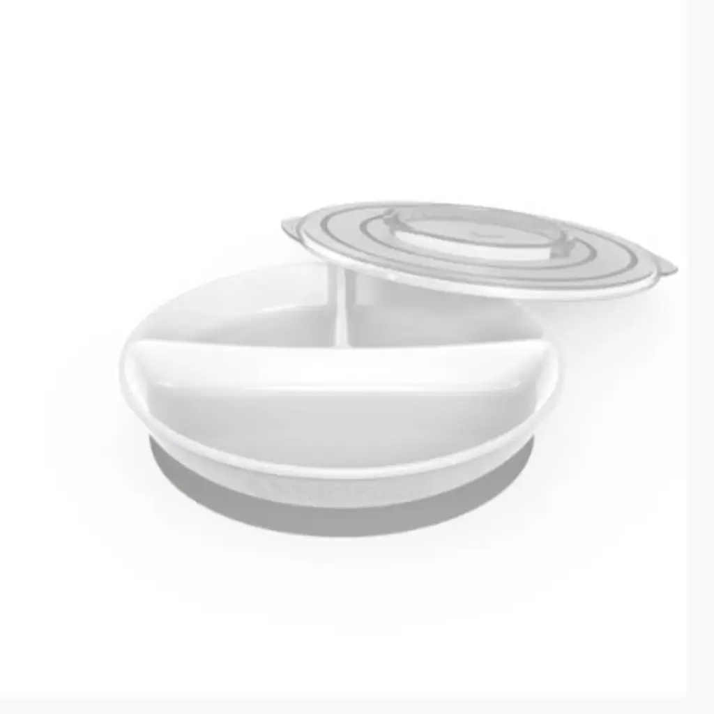 Plato Dividido Twistshake 6+M Blanco      