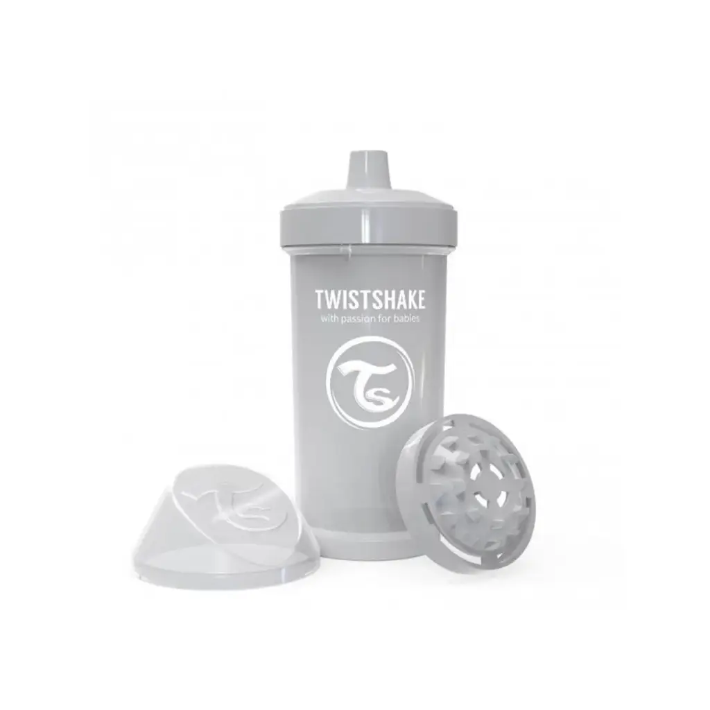 Vaso Twistshake Kid Cup 360ml 12+M Gris Pastel   