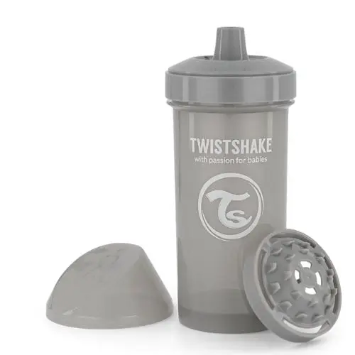 Vaso Twistshake Kid Cup 360ml 12+M Gris Pastel   