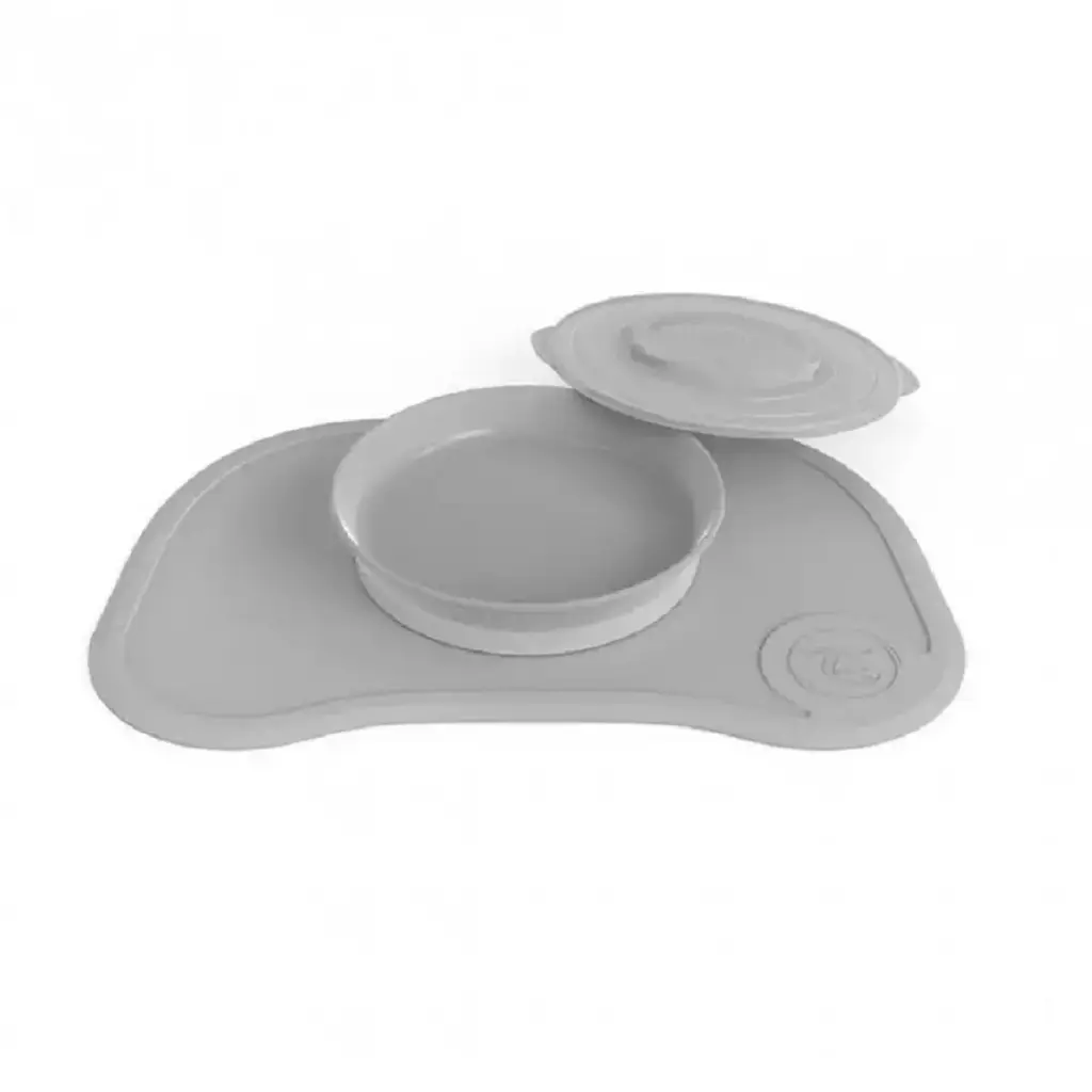 Twistshake Click-Mat Mini + Plato Gris Pastel    
