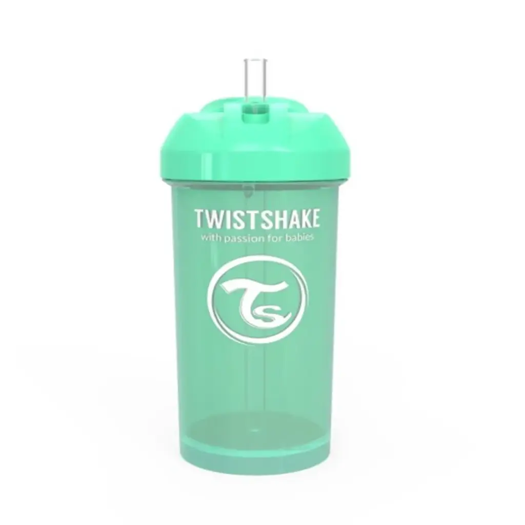 Vaso Con Pitillo Twistshake 360ml 6+M Pastel Verde   