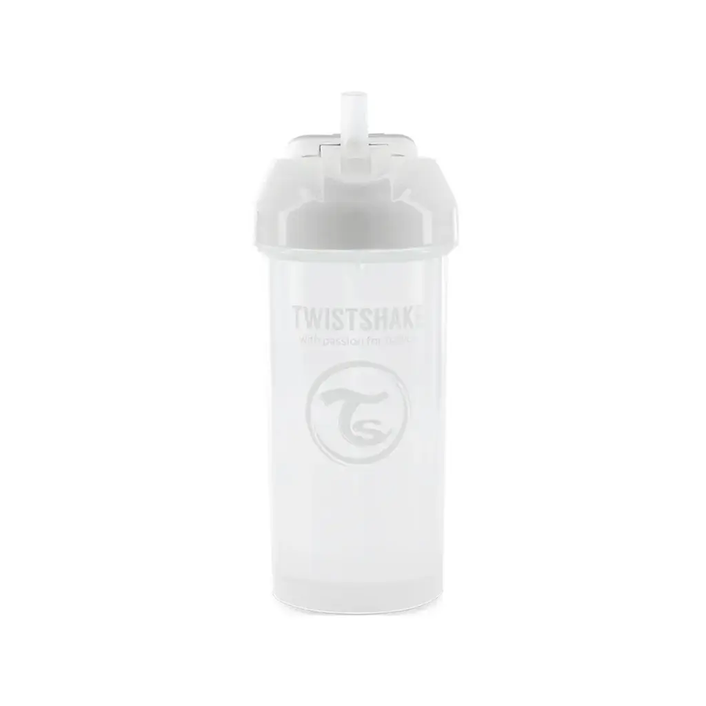 Vaso Con Pitillo Twistshake 360ml 6+M Pastel Blanco   