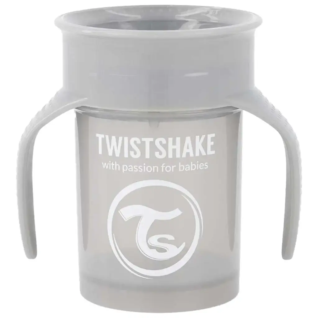 Vaso Twistshake 360 6+M Gris Pastel     