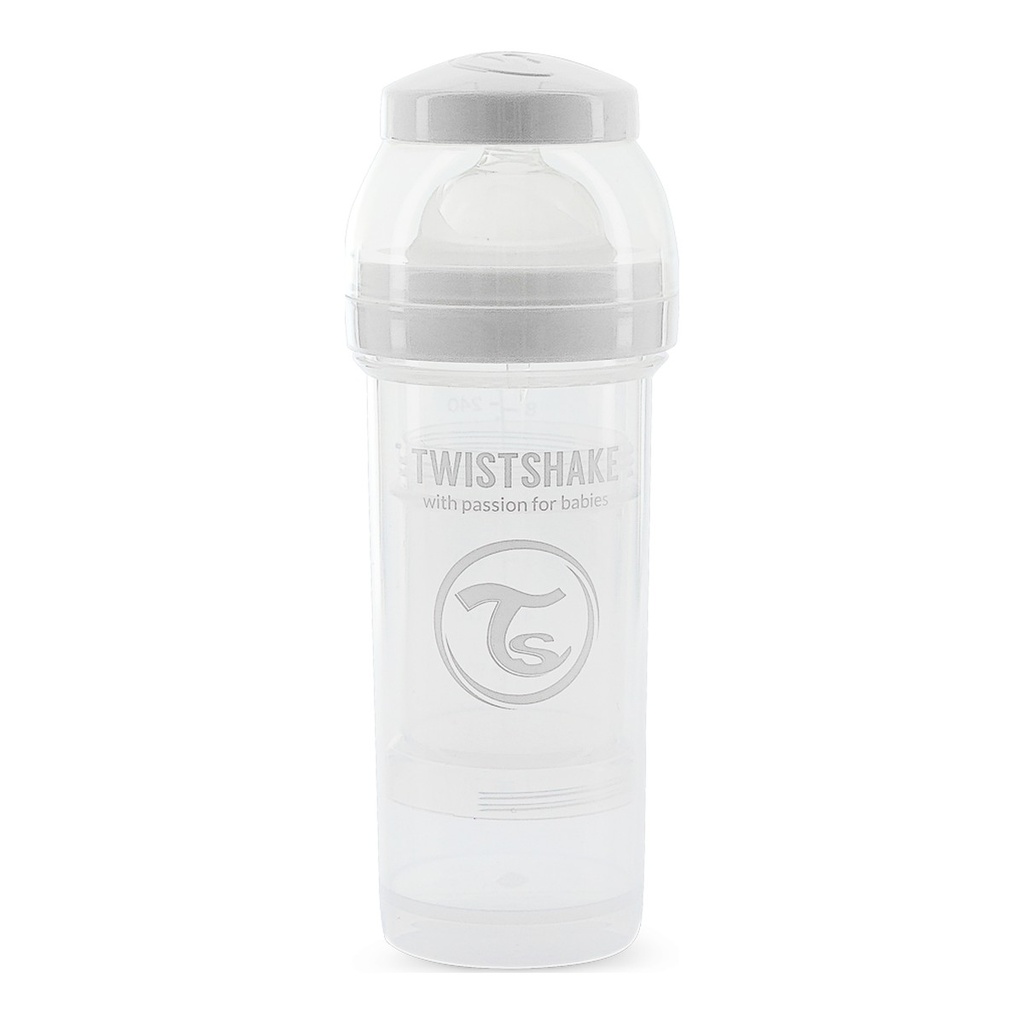Tetero Twistshake Anti-Cólico 260ml Blanco 