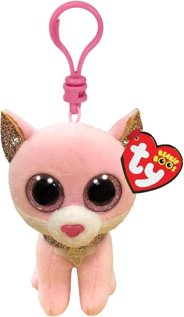 Ty beanie boos clip fiona gato rosa