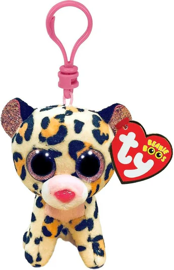 Ty Beanie Boos Clip Livvie leopardo 
