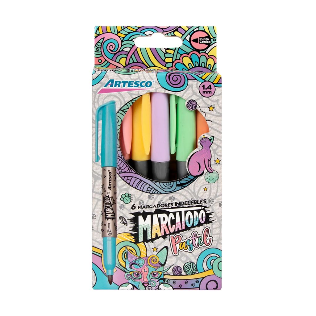Marcadores indel pastel marca todo Artesco