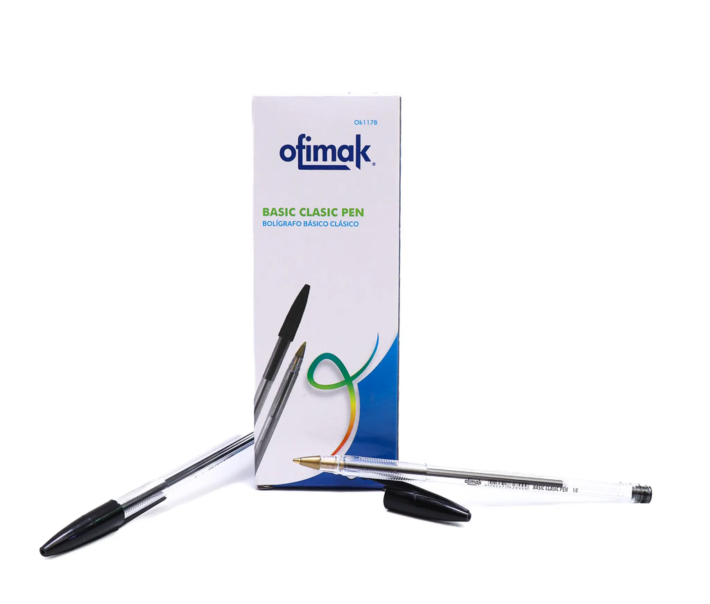 Boligrafo Negro Basic Clasic 12 Und Ofimak