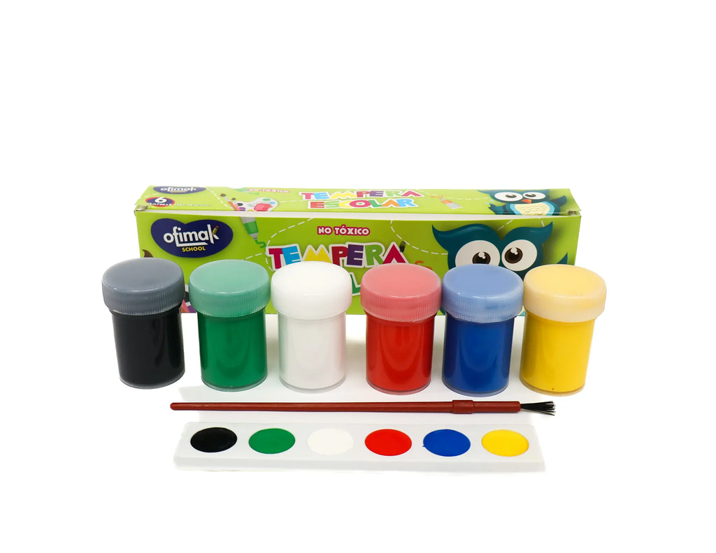 Tempera (6 colores) Ofimak