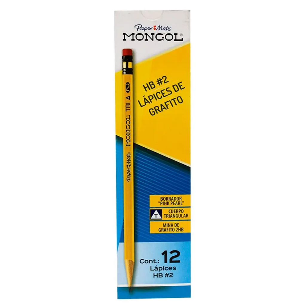 Lapiz Grafito Profesional Hb X 12 Unid Mongol