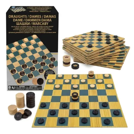 [6040577] Cardinal Black & Gold Damas/Ajedrez