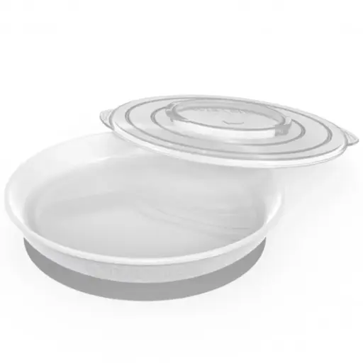 [78167] Twistshake Plate 6+M White 