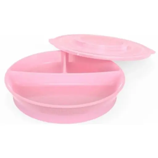 [78169] Plato Dividido Twistshake 6+M Rosado      