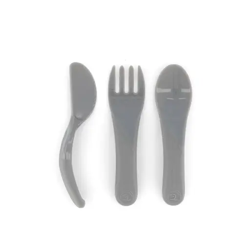[78204] Cubiertos De Aprendizaje Twistshake 6+M Gris Pastel (114276401)   