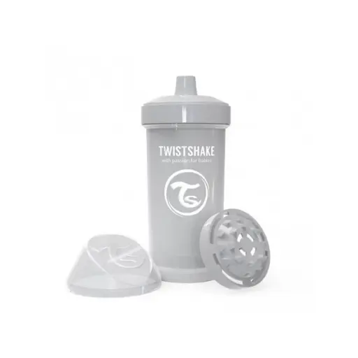 [78284] Vaso Twistshake Kid Cup 360ml 12+M Gris Pastel   