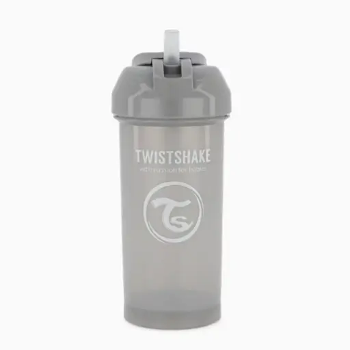 [78680] Vaso Con Pitillo Twistshake 360ml 6+M Pastel Gris Pastel  